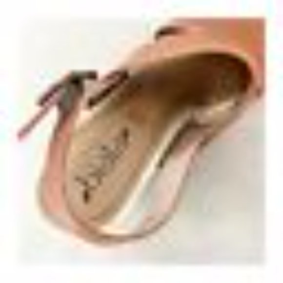 Biala Brown Leather Espadrille Slingback Sandal Wedges - Picture 5 of 6